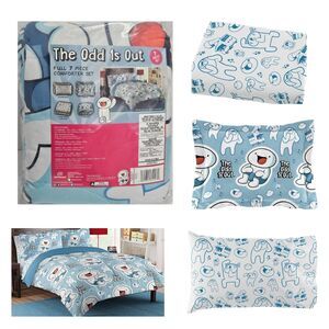 The Odd 1s Out 7-Piece Full Bed in Bag Set Comforter Sheets Shams Pillowcases